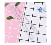 1 righello dritto pieghevole in plastica acrilica trasparente da 30 cm, for disegno, forniture scolastiche for bambini, strumento di misurazione e