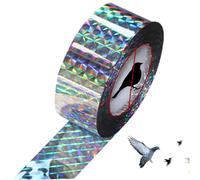 1 Roll Bird Space nastro per 328 piedi a doppia facciata a doppia faccia effettiva nastro per uccelli riflettenti per giardino, fattoria, frutteto, cortile, riflettente