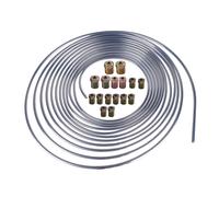 1 Roll Zinc Steel 25 ft. 3/16 Brake Line Pipe Tubing Kit with 16Pcs Fittings