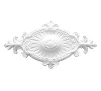 1 rosone da parete o soffitto, per ambienti interni, elemento decorativo in polistirolo, diametro: 59/31 cm, modello R-11