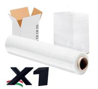 1 ROTOLO 2.2 Kg FILM ESTENSIBILE TRASPARENTE PELLICOLA UNIVERSALE PER IMBALLAGGI