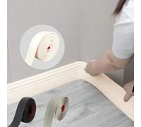 1 Rotolo 200cm Modanatura base flessibile, modanatura base da parete, in schiuma autoadesiva e rimovibile, adatto per bordo di sfondo TV in soggiorno, facile da applicare come adesivo decorativo per p
