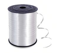 1 rotolo, 228 metri, Nastro arricciante argentato per confezioni regalo, stringhe per palloncini, matrimonio, compleanno, - Nastro metallico lucido per bouquet e carta da regalo per San Valentino, mat