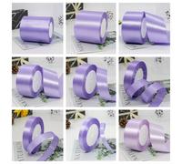 1 Rotolo 22m Nastro di raso doppio lato viola, opzioni di larghezza: 1cm/1,5cm/2cm/2,5cm/3cm/4cm/5cm/7,5cm/10cm, materiale in poliestere morbido, adatto per avvolgere profumo, decorazione fiocchi, mat