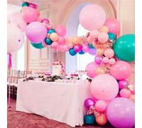 1 Rotolo 5m/10m Clip a catena in plastica per palloncini, Nastro ad arco a doppio foro, Strisce decorative per palloncini, Kit ad arco per palloncini a doppio foro, Adatto per compleanni, matrimoni, f