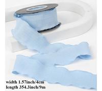 1 Rotolo Blu Nastro Organza Velluto per Artigianato Fiocchi Avvolgimento Orlo