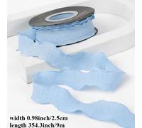 1 Rotolo Blu Nastro Organza Velluto per Artigianato Fiocchi Avvolgimento Orlo