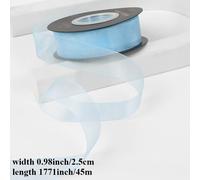1 Rotolo Blu Nastro Organza Velluto per Artigianato Fiocchi Avvolgimento Orlo