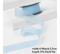 1 Rotolo Blu Nastro Organza Velluto per Artigianato Fiocchi Avvolgimento Orlo