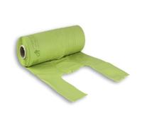 1 Rotolo Buste Shopper a Strappo da 1kg colore Verde Shopper biodegradabili compostabili sacchetti per Organico Raccolta differenziata (24+12x41)