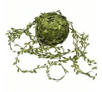 1 rotolo da 100m di nastro in seta a forma di foglia, filo decorativo di vite artificiale, decorazione di piante selvatiche della giungla, adatto per feste, matrimoni, bricolage di corone per la casa,