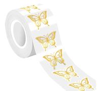 1 rotolo di adesivi a forma di farfalla dorata, decalcomanie artistiche in PVC per progetti di bambini e aule