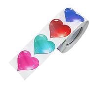 1 rotolo di adesivi decorativi a forma di cuore per San , etichette