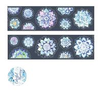 1 rotolo di adesivi decorativi impermeabili per scrapbook Journal Card Flower Sticker adesivi per animali domestici decorativi