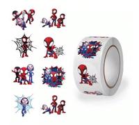 1 Rotolo di adesivi dei supereroi Marvel - Adesivi a fumetti di Spider-Man, Iron Man e Avengers, regali per feste e fai-da-te, decorazioni per la stanza | Adesivi a tema frontale | Adesivi di carta, d