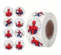 1 Rotolo di Adesivi dei Supereroi Marvel - Spider-Man, Iron Man e Adesivi dei Cartoni Animati degli Avengers, Regali per Feste e Fai-da-Te, Decorazioni per la Stanza | Adesivi a Tema Frontale | Adesiv