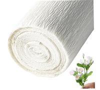 1 Rotolo di Carta Crespa, Rotolo di Carta Crespa Bianca Spessa da 98x20 Resistente allo Strappo E Facile da Modellare Fogli di Carta Crespa per Fiori, Decorazioni per Feste, Artigianato E Altro Papel