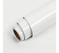 1 Rotolo di carta da parati in vinile bianco PVC autoadesiva e impermeabile per il rinnovo dei mobili, facile da strappare e incollare, decorazione da parete rimovibile e rinforzata, adatta per camera
