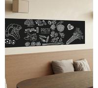 1 Rotolo di Carta da Parati Lavagna Nera Opaca Autoadesiva Rimovibile Puro Nero Facile da Applicare Impermeabile per Decorazione e Rinnovamento Pareti, Ritorno a Scuola 60*100 cm,45*100 cmABS