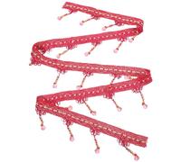 1 rotolo di frange per tende, nappe in tessuto rayon, frange in pizzo, nappe