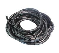 1 rotolo di guaina for cavi a spirale in silicone nero/bianco, avvolgicavo, tubo avvolgimento da 3 mm a 30, for for la protezione e l'organizzazione dei(Black,16mm)