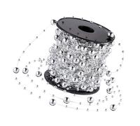 1 rotolo di lenza da pesca, perle artificiali, catena, ghirlanda di perline