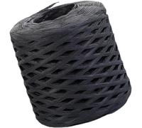 1 rotolo di nastro di rafia naturale, per regali, fai da te, bouquet di fiori, decorazioni (nero)