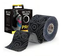 1 rotolo di nastro Kinesiologico non tagliato, nastro kinesiologico adesivo professionale e resistente all'acqua per il supporto muscolare, versatile, 2 "x 16,4" - Accessori da palestra neri Bendaggi 