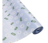 1 rotolo di rivestimento per cassetti, per mensole e cassetti della cucina, lavabile, non adesivo, in EVA, impermeabile, per armadi, mensole della dispensa, 5 m, piccole margherite su blu