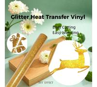 1 Rotolo di Vinile Termoadesivo Glitterato/Lucido/Effetto Puff - Glitter Scintillante per Trasferimenti su Tessuti e T-Shirt Dimensioni: 30X50cm,Dimensioni: 30x102cm,30x500CM,30x200cm,30x300CMPoliuret