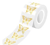 1 rotolo impermeabile dorato farfalla modello adesivo scrapbooking PVC adesivo per bambini progetti artigianali adesivi farfalla adesivi lamina d'oro adesivi adesivi trasparenti Die Cut Decor