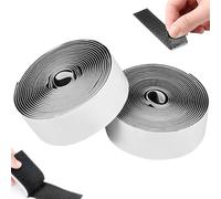 1 RotoloNastro Adesivo Forte, 55 mm x 5 m Nastro Biadesivo Extra Forte per Tessuti, Nastro a Strappo, Hook Loop Autoadesivo, Hook and Loop Tape per Zanzariere Tende Tappeti Quadri (Nero)