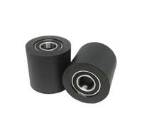 1 rullo rivestito in PU nero da 30 mm con doppi cuscinetti 6800RS 10x30x30 mm PUT680030-30 Nastro trasportatore silenzioso in poliuretano