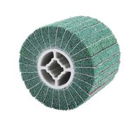 1 ruota a tamburo for lucidatura e lucidatura di fili verdi/rossi, ruota abrasiva lamellare in nylon non tessuto da 120/240#(240)