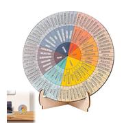 1 ruota con emozioni colorate per adulti con supporto in legno a doppia faccia in legno per salute mentale e benessere emotivo grafico dell'umore per assistente sociale scuola ufficio emozione