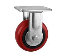 1 ruota direzionale rossa for carichi pesanti da 5 pollici diametro 125 Ruote fisse in stile coreano piedini del carrello di rotazione logistica con una capacità di carico massima di 250 kg