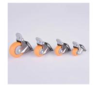 1 ruota girevole in gomma for carrello girevole arancione da 1/1,25/1,5/2 pollici(C,2 inch)