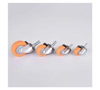 1 ruota girevole in gomma for carrello girevole arancione da 1/1,25/1,5/2 pollici(D,1.0 inch)