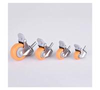 1 ruota girevole in gomma for carrello girevole arancione da 1/1,25/1,5/2 pollici(E,2 inch)