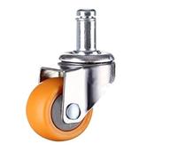 1 ruota girevole in gomma for carrello girevole arancione da 1/1,25/1,5/2 pollici(F,1.25 inch)