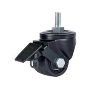 1 ruota universale industriale super resistente da 2 pollici/M16/piastra piatta/baricentro basso con freno in nylon(M16-Brake)