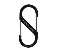1 s-biner moschettone doppio in acciaio inox nero Nero