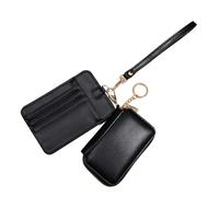 1. Sacchetti staccabili, portachiavi, portafoglio con cerniera, porta carte da polso con portamonete, per viaggi, sport, attività all'aperto, con cerniera intorno al portachiavi, portafogli, Nero