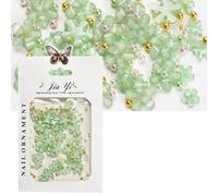 1 Sacchetto Con 3D Fiori Chiodo Strass Strass Resina Ornamenti Unico Piatto Retro Nail Arte Decorazione Per Le Donne