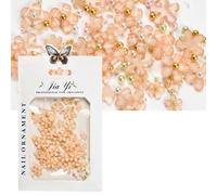 1 Sacchetto Con 3D Fiori Chiodo Strass Strass Resina Ornamenti Unico Piatto Retro Nail Arte Decorazione Per Le Donne