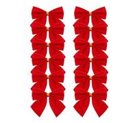 1 sacchetto da 12 fiocchi rossi for la decorazione della casa, confezione regalo, decorazione sigillante for feste di Natale