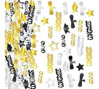 1 sacchetto di coriandoli scintillanti forniture per feste di laurea oro nero blu decorazioni per eventi festa celebrazione decorazione