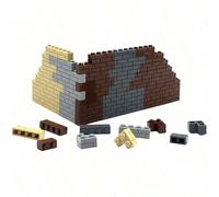 1 Sacchetto di mattoncini a parete spessa 1x2 2+1 1x4 con puntini, parti sciolte per finestre e porte, blocchi da costruzione fai-da-te, giocattoli educativi grigio 1X2 120 pezzi,grigio scuro 1X2 120