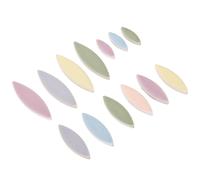 1 sacchetto di tessere di mosaico in ceramica a forma di petalo, pezzi di