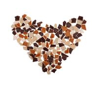 1 sacchetto di tessere di mosaico in ceramica creativa con retro piatto, pezzi